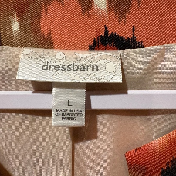 Dressbarn Open front Women's Abstract print Jacket 3/4 cuffed sleeves size L - Picture 4 of 10